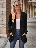 Cardigan Feminino Alongado com Bolsos Frontais