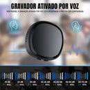 Gravador De Voz Espião 64gb Magnético Com Ia E Usb