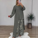 Conjunto Botanique™ com Blusa Assimétrica Longa e Calça Pantalona Floral / Estilo Artístico com um Corte Impecável!
