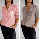 [Liquidação: Compre 1 e Leve 2] Camisa Ortência™ com Brilho em Strass Luxuoso / Envolva-se em Elegância e Conforto que Despertam Desejo!