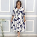 Vestido Magnolia Belle™ com Dupla Camada e Estampa Floral Aérea / Elegância Eterna em um Toque de Leveza e Movimento!