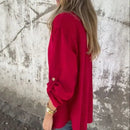 [COMPRE 1, LEVE 2] Blusa Magna™ Estilo Camisaria com Botão Único Chique / Minimalismo que se Destaca sem Esforço!